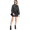 image:imageFloerns Womens Printed Bow Tied Neck Lantern Long Sleeve Workwear Shirts BlouseBlack Polka Dot