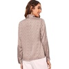 image:imageFloerns Womens Printed Bow Tied Neck Lantern Long Sleeve Workwear Shirts BlousePink Dot
