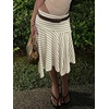 image:imageFloerns Womens Striped Asymmetrical Flowy Ruffle Low Rise Midi SkirtApricot