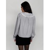 image:imageFloerns Womens Striped Button Down Blouse Long Sleeve Loose Fit Preppy ShirtBlack and White