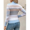 image:imageFloerns Womens Striped Fall Sweaters Color Block Mock Neck Long Sleeve Knit Old Money Pullover JumperBlue