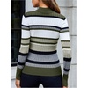 image:imageFloerns Womens Striped Fall Sweaters Color Block Mock Neck Long Sleeve Knit Old Money Pullover JumperGreen