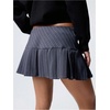 image:imageFloerns Womens Striped Pleated Micro Mini Skirts Low Waist Uniform SkirtBlue