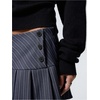 image:imageFloerns Womens Striped Pleated Micro Mini Skirts Low Waist Uniform SkirtBlue