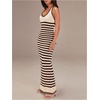 image:imageFloerns Womens Striped Sweater Dress Halter Sleeveless Knitted Beach Vacation Bodycon Long DressesCoffee Brown