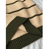 image:imageFloerns Womens Striped Vintage Preppy Oversized Collared Knit SweatersBeige and Green