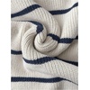 image:imageFloerns Womens Striped Vintage Preppy Oversized Collared Knit SweatersKhaki Multi