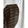 image:imageFloerns Womens Striped Wide Leg Pants Elastic Waist Loose Fit Summer Casual TrousersCoffee Brown