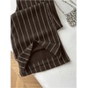 image:imageFloerns Womens Striped Wide Leg Pants Elastic Waist Loose Fit Summer Casual TrousersCoffee Brown
