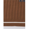 image:imageFloerns Womens V Neck Letter Striped Trim Sleeveless Sweater Vest Knit TopBrown