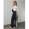 image:imageFloerns Womens Y2K Bow Striped Leopard Print Wide Leg PantsBlack