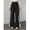 image:imageFloerns Womens Y2K Bow Striped Leopard Print Wide Leg PantsBlack
