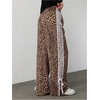 image:imageFloerns Womens Y2K Bow Striped Leopard Print Wide Leg PantsBrown Multi