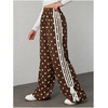 image:imageFloerns Womens Y2K Bow Striped Leopard Print Wide Leg PantsCoffee