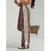 image:imageFloerns Womens Y2K Bow Striped Leopard Print Wide Leg PantsCoffee Brown