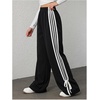 image:imageFloerns Womens Y2K Bow Striped Leopard Print Wide Leg PantsDark Black