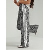 image:imageFloerns Womens Y2K Bow Striped Leopard Print Wide Leg PantsGrey