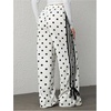 image:imageFloerns Womens Y2K Bow Striped Leopard Print Wide Leg PantsWhite