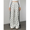 image:imageFloerns Womens Y2K Bow Striped Leopard Print Wide Leg PantsWhite