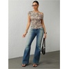 image:imageFloerns Womens Y2K Leopard Asymmetrical Neck T Shirt Sleeveless TopsZebra Brown