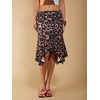 image:imageFloerns Womens Y2K Leopard Asymmetrical Ruffle Hem Date Night Midi SkirtsChocolate Brown Leopard