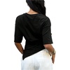 image:imageFloerns Womens Y2k Asymmetrical Tops Ruched Summer Going Out Short Sleeve T ShirtsBlack