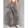 image:imageFloerns Womens Y2k Cheetah Wide Leg Jeans High Waisted Baggy Denim PantsBrown and Black