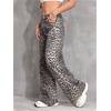 image:imageFloerns Womens Y2k Cheetah Wide Leg Jeans High Waisted Baggy Denim PantsBrown and Black