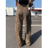 image:imageFloerns Womens Y2k Cheetah Wide Leg Jeans High Waisted Baggy Denim PantsCoffee Brown