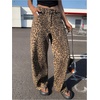 image:imageFloerns Womens Y2k Cheetah Wide Leg Jeans High Waisted Baggy Denim PantsCoffee Brown