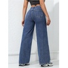 image:imageFloerns Womens Y2k Cheetah Wide Leg Jeans High Waisted Baggy Denim PantsDark Wash