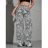 image:imageFloerns Womens Y2k Cheetah Wide Leg Jeans High Waisted Baggy Denim PantsGrey Snakeskin