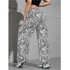 image:imageFloerns Womens Y2k Cheetah Wide Leg Jeans High Waisted Baggy Denim PantsGrey Snakeskin