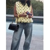 image:imageFloerns Womens Y2k Polka Dots Bubble Tank Tops Sleeveless Open Back Beach Summer TopsYellow