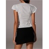 image:imageFloerns Womens Y2k Polka Dots Shirt Button Down V Neck Slim Fit Preppy TopBlack and White