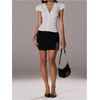 image:imageFloerns Womens Y2k Polka Dots Shirt Button Down V Neck Slim Fit Preppy TopBlack and White
