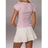 image:imageFloerns Womens Y2k Polka Dots Shirt Button Down V Neck Slim Fit Preppy TopPink