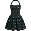 image:imageFloerns Girls Cute Polka Dots Dress Halter Neck Sleeveless Ruffle A Line Summer DressesBlack
