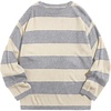 image:imageFloerns Men Striped Pullover Sweater Colorblock Crew Neck Knit Casual TopsBeige