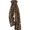 image:imageFloerns Womens Cheetah Print Strapless Tube Shirred Sleeveless Wide Leg Romper JumpsuitDark Brown