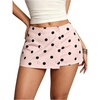 image:imageFloerns Womens Cute Polka Dots Coquette Button Front Mini Skirt SkortsPink
