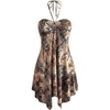 image:imageFloerns Womens Leopard Cheetah Dress Halter Asymmetrical Ruffle Mini DressMulticolor