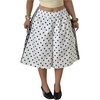 image:imageFloerns Womens Plus Size Polka Dots Bermuda Shorts Wide Leg Baggy ShortsBlack and White