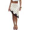 image:imageFloerns Womens Polka Dots Midi Skirt Low Rise Asymmetrical Party SkirtApricot