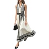 image:imageFloerns Womens Striped Flowy Halter Long Dress Sleeveless Tie Waist Casual A Line Vacation DressesApricot