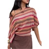 image:imageFloerns Womens Striped Off The Shoulder Tops Short Sleeve Beach Vacation Going Out TopOrange