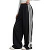 image:imageFloerns Womens Y2K Bow Striped Leopard Print Wide Leg PantsDark Black