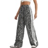 image:imageFloerns Womens Y2K Bow Striped Leopard Print Wide Leg PantsGrey