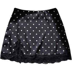 image:imageFloerns Womens Elegant Polka Dots Lace Skirt Low Rise Date Night Party Mini SkirtBlack