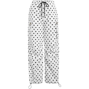 image:imageFloerns Womens Leopard Straight Leg Cargo Pants Cheetah TrousersWhite Polka Dots